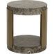 Cavette 21 X 19 inch Marble Look / Dark Emperador Outdoor End Table
